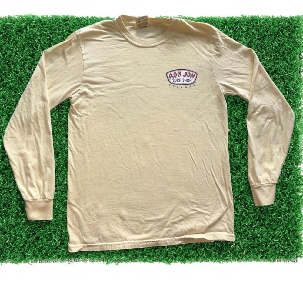 Ron-jon-surf-shop Men's Cream and Yellow T-shirt